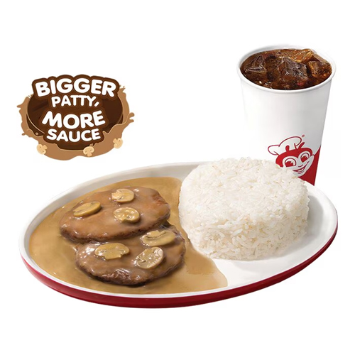2 pc Burger Steak with Drink