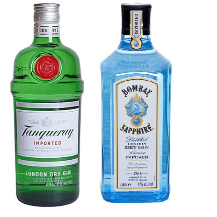 Bombay Sapphire & Tanqueray