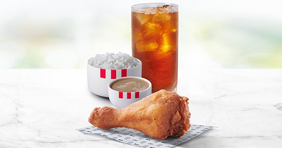 1pc chicken with Rice & Drink