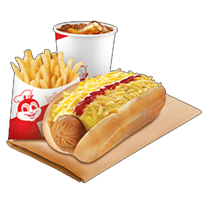 Cheesy Classic Jolly Hotdog w/ Fries & Drink
