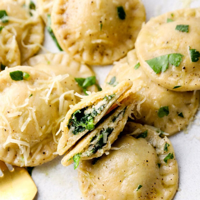 Ravioli di spinaci e ricotta
