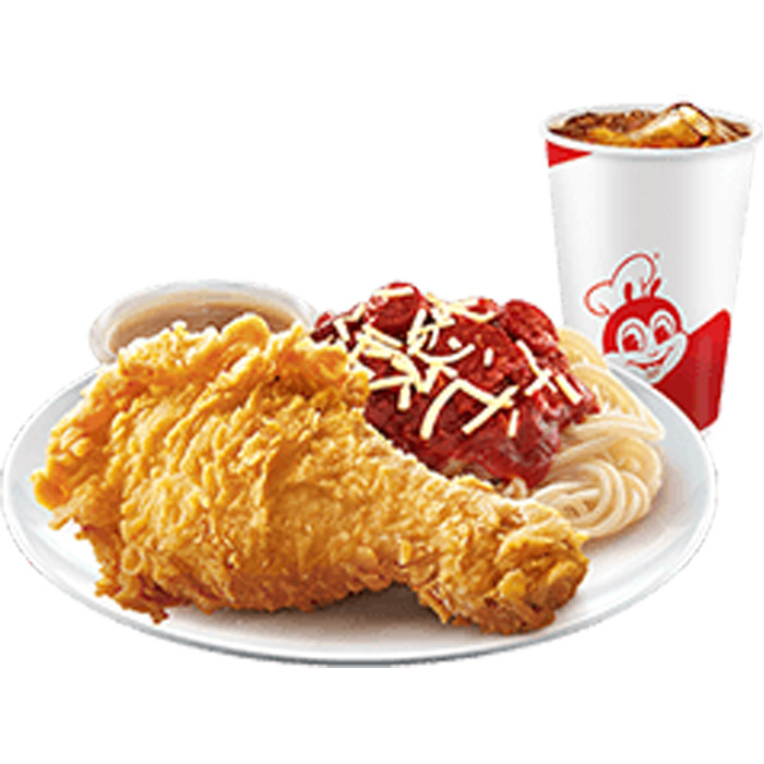 1pc. Chickenjoy with Jolly Spaghetti & Drink