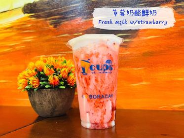 Fresh Milk w/ Strawberry & Panna Cotta